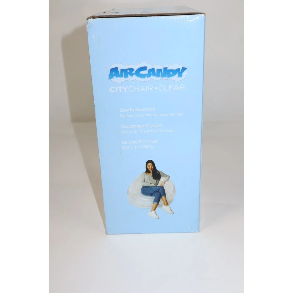 PoolCandy Inflatable Chair- Clear, One Size - Picture 5 of 7